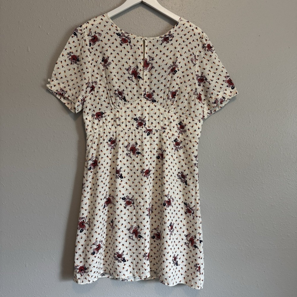 NWT ModCloth Retro Floral Boho Whimsigoth Rayon Fit & Flare Mini Dress - Size 14